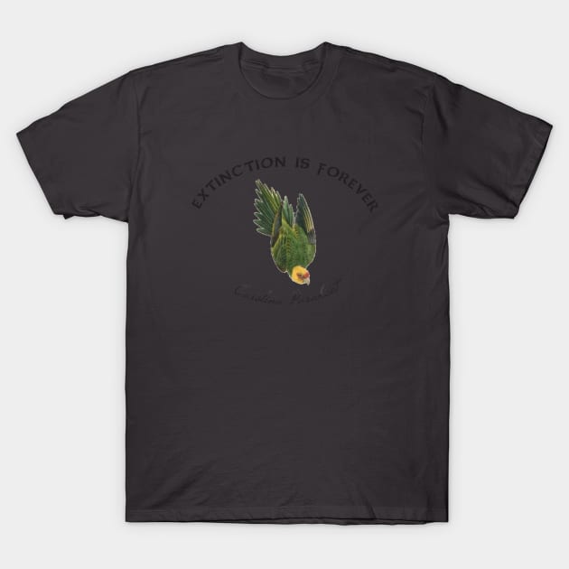 Extinction is Forever - Carolina Parakeet T-Shirt by Shepherd